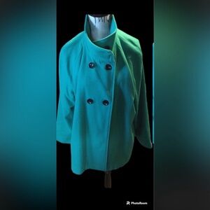 Plus size winter green coat